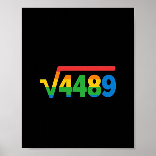 67 IJsdruppel Meme Vierkantswortel 4489 Poster (Voorkant)