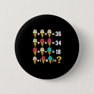 67 IJsdruppel Meme Volgorde van Operaties Wiskunde Ronde Button 5,7 Cm