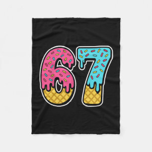 67 Ijsdruppel Meme Zes Zeven Grappig Gen Alpha D Fleece Deken