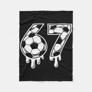 67 IJsdruppel Voetbal Gen Alpha Six Seven Meme Fleece Deken