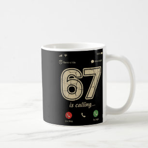 67 Is Bellen Funny Gen Z Slang Meme Telefoonscherm Koffiemok