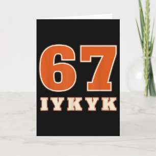 67 Iykyk Retro Stijl Atletische Vintage Ontwerp Kaart