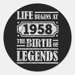 67 jaar oud 1958 Geboorte van de legende 67e verja Ronde Sticker