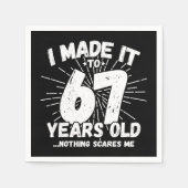 67 Jaar Oud Sarcastisch Meme Grappig 67e Verjaarda Servet (Voorkant)