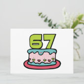 67-jarige vogelbeker kaart (Staand voorkant)