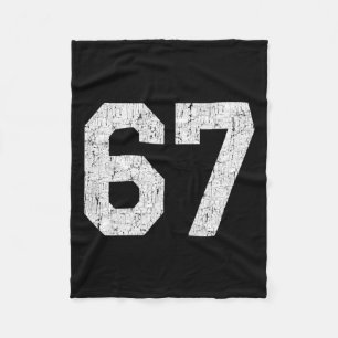 #67 Jersey Uniform Varsity Sport Nummer Fleece Deken