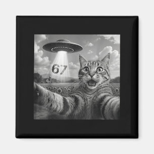 67 Kat Selfie Met Buitenaardse Ufos Grappige Kat Z Magneet
