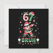 67 Kerst Bruh 6 7 Grappige Meme Kerstman Dabbing Feestdagenkaart (Voorkant)