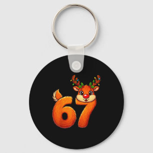 67 Kerst Grappige Rendier Bruh Meme Pyjama Dames Sleutelhanger