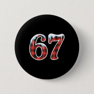 67 Kerst Meme Grappig Zes Zeven Sla Ronde Button 5,7 Cm