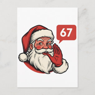 67 Kerst Merry Zes Zeven Brainrot Kerstman Briefkaart
