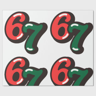 67 Kerst Morsig Rood & Groen Inpakpapier