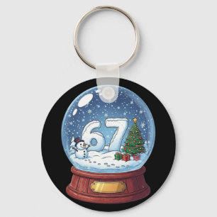 67 Kerst Sneeuwbol Grappig Zes Zeven Meme Sleutelhanger