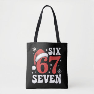 67 Kerstman Hoed Kerstmis Zes Zeven Grappige Spreu Draagtas