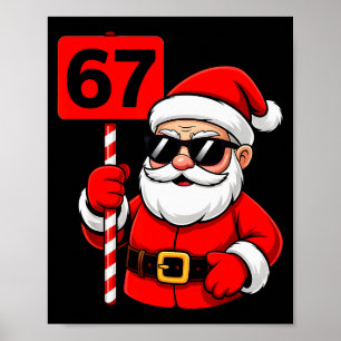 67 Kerstman Meme 6 7 Grappig Kerstmis 6-7 Zes Zeve Poster