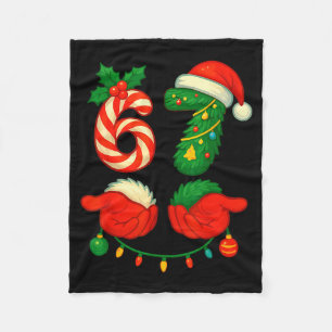 67 Kerstmis 6 7 Meme Pyjama Feestdagen Xmas  Fleece Deken