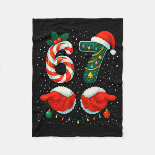 67 Kerstmis 6 7 Meme Pyjama's Vakantie Gen Alpha S Fleece Deken
