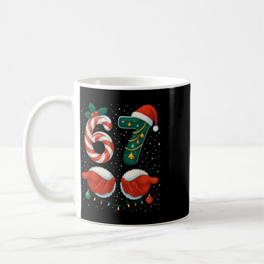 67 Kerstmis 6 7 Meme Pyjama's Vakantie Gen Alpha S Koffiemok (Links)