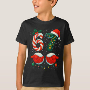 67 Kerstmis 6 7 Meme Pyjama's Vakantie Gen Alpha S T-shirt