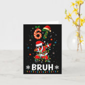 67 Kerstmis Bruh 6 7 Grappig Meme Cadeau Tienerjon Kaart (Gele Bloem)