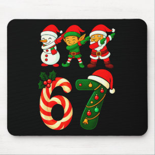 67 Kerstmis Dabbing Kerstman Elf Sneeuwman Grappig Muismat