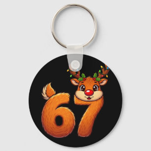 67 Kerstmis Grappige Rendier Bruh Meme Pyjama Dame Sleutelhanger