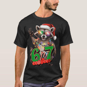 67 Kerstmis Grappige Wasbeer Festive 6-7 Meme Jong T-shirt