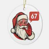 67 Kerstmis Prettig Zes Zeven Hersendement Sinterk Keramisch Ornament (Links)