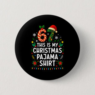 67 Kerstmis Pyjama Shirt 6 7 Grappige Meme Tiener  Ronde Button 5,7 Cm