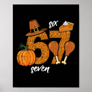 67 Kerstmis Turkije Grappig 6 7 Meme Zes Zeven Bo Poster