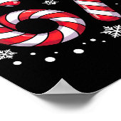 67 Kerststokken Kerstman Poster (Hoek)