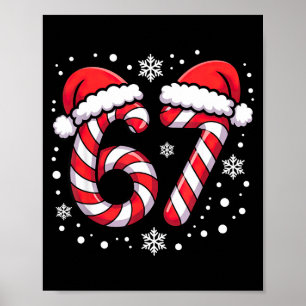 67 Kerststokken Kerstman Poster