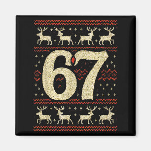 67 Kersttrui Lelijk 6 7 Meme Zes Zeven Metselaar Magneet