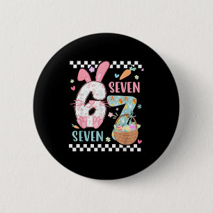 67 konijn zes zeven pasen 6 7 pasen gelukkige pase ronde button 5,7 cm