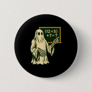 67 Leraar Halloween Geest Zes Zeven Meme Brainrot Ronde Button 5,7 Cm