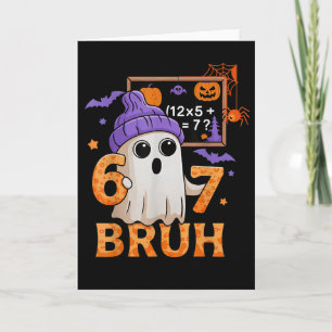 67 Leraar Halloween Geest Zes Zeven Meme Wiskunde Kaart
