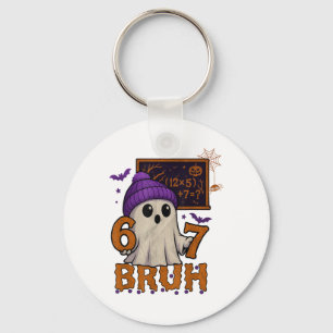 67 Leraar Halloween Geest Zes Zeven Meme Wiskunde Sleutelhanger