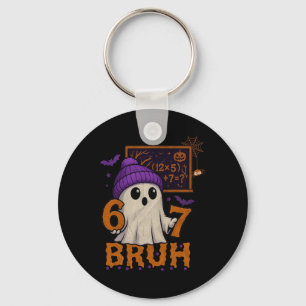 67 Leraar Halloween Geest Zes Zeven Meme Wiskunde Sleutelhanger