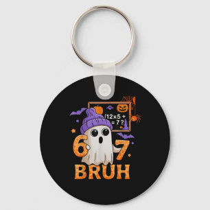 67 Leraar Halloween Geest Zes Zeven Meme Wiskunde  Sleutelhanger