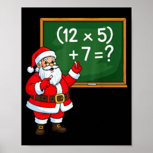 67 Leraar Kerstman Santa Zes Zeven Meme Brainrot Poster