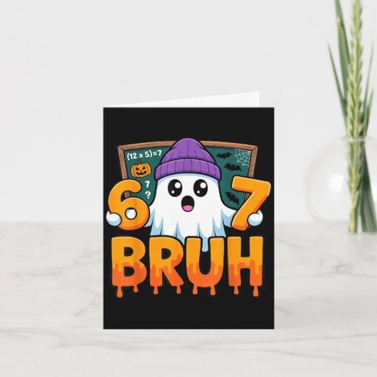 67 leraar spook zes zeven meme wiskunde vergelijki kaart (Voorkant)