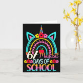 67 Magical Days Of School Meme Funny Student Teach Kaart (Gele Bloem)