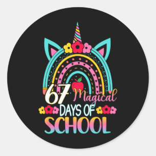 67 Magische Dagen Van School Meme Grappige Student Ronde Sticker