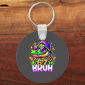 67 Mardi Gras Alligator Mardigator Six Seven Bruh  Sleutelhanger (Voorkant)