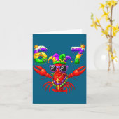 67 Mardi Gras Crawfish Beads Six Seven Carnival Bo Kaart (Gele Bloem)