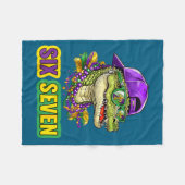67 Mardigator Alligator Mardi Gras Six Seven Funny Fleece Deken (Voorkant (Horizontaal))