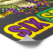 67 Mardigator Alligator Mardi Gras Six Seven Funny Poster (Hoek)