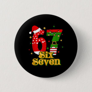 67 Mas Meme Kerststok Zes Zeven Kinderen Mannen Vr Ronde Button 5,7 Cm