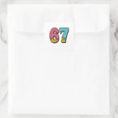 67 Mason Let's Get Sandy Funny Vierkante Sticker (Tas)