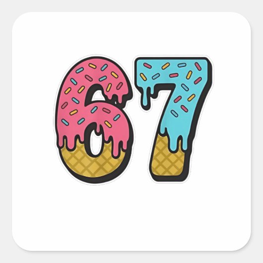 67 Mason Let's Get Sandy Funny Vierkante Sticker (Voorkant)